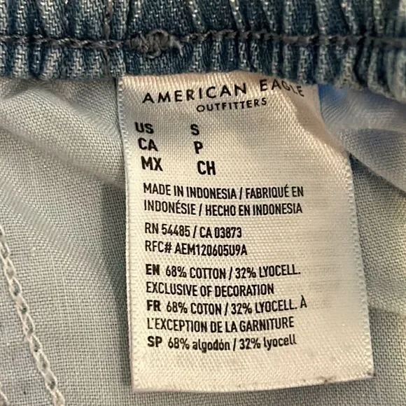 American Eagle Light Blue Denim Shorts - Picture 3 of 6